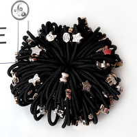 JiMi加粗黑色发圈女扎头发简约绑头绳高弹力皮圈大人皮套粗头绳橡皮筋