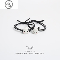 JiMi简约可爱黑白卡通帕恰狗手绳情侣闺蜜小皮筋超仙少女头饰发绳