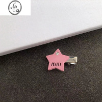JiMiy2k少女心字母miu水钻星星简约五角星金属边夹带钻ins多巴胺发饰