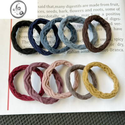 JiMi高弹力皮筋女扎头发圈粗简约头绳扎马尾发绳女耐用橡皮筋皮套发饰