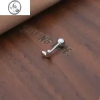 JiMi999银银螺丝拧扣爱心耳钉女 养耳洞睡觉免摘设计感心形耳骨钉耳环