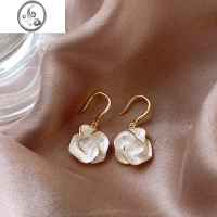 JiMi山茶花朵耳环女夏季轻奢气质高级感耳钉2023新款独特耳坠耳饰