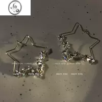 JiMi海王的宝藏~耳环2023年新款潮耳饰女耳钉显脸瘦个性气质长款水晶
