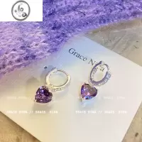 JiMi缤纷糖果~多彩爱心耳扣耳环2023新款洋气耳钉ins轻奢高级感耳饰女