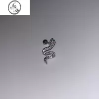 JiMi闪闪满钻绿眼蛇合集钛钢耳骨钉 暗黑系蜘蛛蛇形锆石辣妹螺丝耳钉