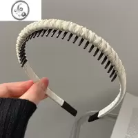 JiMi时尚布艺缠绕发箍头饰女简约防滑压发洗脸头箍发饰带齿气质发卡子