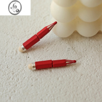 JiMi趣味个性夸张油滴红色925银铅笔耳钉小众设计感原宿风耳饰耳坠