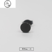 JiMi潮流个性男款耳钉时尚简约夸张黑色大耳环单只嘻哈酷帅耳饰品刻字