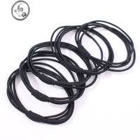 JiMi黑色头绳女扎头橡皮筋发绳发饰简约韩国皮套高弹力扎头发成人发圈