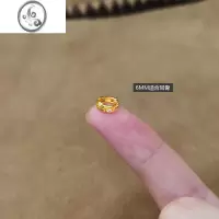JiMi超闪925银银耳环女14K金色2022新款潮高级感独特耳圈耳扣耳钉耳饰