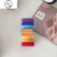 JiMi糖果色发圈橡皮筋扎马尾发绳皮套头绳少女网红简约高弹力耐用套装