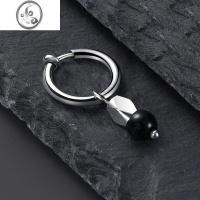 JiMi耳钉男银银高级感男潮无耳洞单只痞帅理发师配饰男生耳环生日礼物