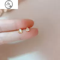 JiMi巴黎Monica Dir猫眼石银银耳钉女高级感耳饰养耳洞三角形小巧精致