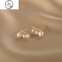JiMi淡水珍珠耳环耳钉女天使之翼小众设计高级感精致新款气质耳饰