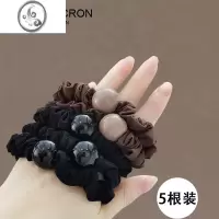 JiMi扎高马尾的发圈绑头发女发绳高端皮圈高弹力耐用黑色成人简约头绳