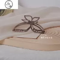 JiMi《咖啡知己》抓夹金属气质发量多发抓大号高级感蝴蝶简约鲨鱼夹女