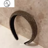 JiMi轻奢财阀系~闪钻气质压发发箍女灰钻洗脸女简约发卡高端头箍头饰
