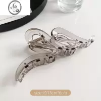 JiMi亚克力抓夹大号波浪发夹网红新款后脑勺盘发夹简约盘发鲨鱼夹头饰