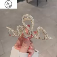 JiMi波浪闪闪大号盘发抓夹轻奢高级感简约头饰后脑勺鲨鱼夹发夹子发卡