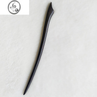 JiMi简约复古国风加长20厘米柳影发簪黑檀木簪子汉服日常长发盘发木钗