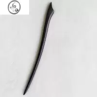 JiMi简约复古国风加长20厘米柳影发簪黑檀木簪子汉服日常长发盘发木钗