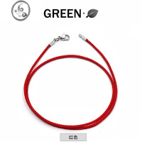 JiMi本命年细款挂坠绳手工编织吊坠绳 麻花绳简约女款项链绳挂脖红绳