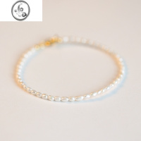 JiMi淡水小珍珠手链女夏复古ins小众设计小米粒细手串轻奢高级感