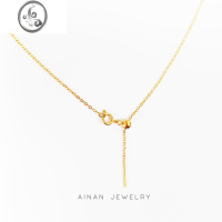 JiMi保色包金针式链女款穿吊坠素链简约钛钢十字链o字链