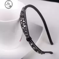 JiMi捷克钻发卡发箍韩国水钻蝴蝶结发夹韩版简约带齿头箍防滑压发发夹
