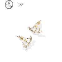 JiMi后挂式耳钉女2022年新款潮韩国气质网红花朵耳环简约耳饰