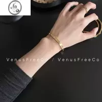 JiMi单戴叠戴都可! 高及感加分经典镀金光面镶钻星芒手镯手环简约
