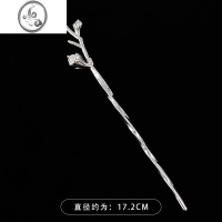 JiMi原创设计新中式花枝月光石发簪女现代简约小众发钗高级感盘发簪子