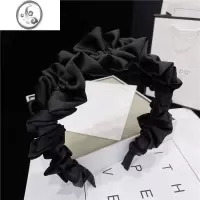 JiMi褶皱发箍韩国缎面高级感布艺发卡简约气质高颅顶头箍减龄百搭发窟