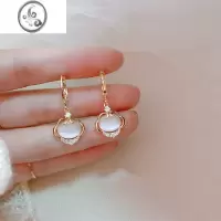 JiMi长命锁猫眼石耳坠耳环2023新款耳饰女小众设计高级感耳钉夏季