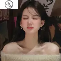 JiMi「梵制」高级感轻奢液态金属珍珠耳钉小众设计感女2023新款耳环