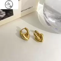 JiMi复古哑光金属爱心耳环女欧美小众简约百搭心形吊坠可拆卸耳饰耳扣