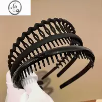 JiMi敷黑色发卡压发碎防滑洗脸简约发箍女头饰女款面膜带齿发发带头箍
