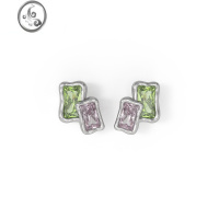 JiMi[七夕礼物]微光高级感耳钉女气质绿色耳饰宝石耳钉女