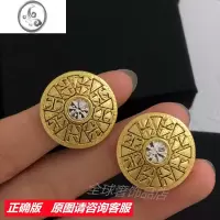 JiMiCH字母小香风耳夹麦穗星星香水瓶镶彩虹钻爱心中古女耳环2022新款