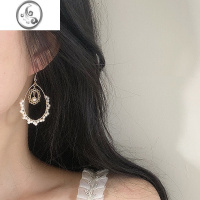 JiMi珍珠耳饰原创手工绕线复古花纹耳坠14k注金耳环敏夸张耳钩