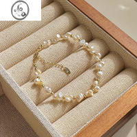 JiMi高级感巴洛克淡水珍珠手链法式优雅小米粒手串简约气质手饰品2023