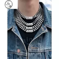 JiMiHumbleDog古巴项链男士简约钛钢美式嘻哈潮流小众男生轻奢粗链子