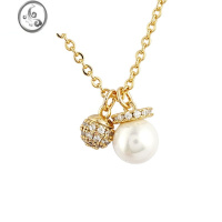 JiMiS925银银项链女轻奢小众原创设计颈链简约个性不掉色珍珠锁骨链