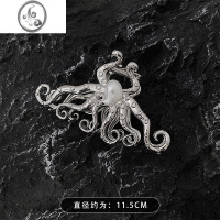 JiMi原创小众设计感章鱼发夹女秋2023新款高端复古盘发抓夹鲨鱼夹头饰