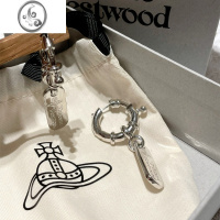 JiMi西太后薇薇安同款字母土星耳环女小众复古轻奢精致高级感耳扣耳饰