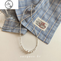 JiMi轻奢小众珍珠碎银项链2023新款简约气质高级锁骨链