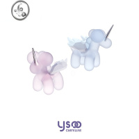 JiMi独角兽!带翅膀~/可爱透明耳饰耳环耳坠设计感少女感