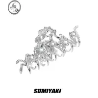 JiMiSUMIYAKI原创设计月蚀心率图金属大抓夹小众金属发饰鲨鱼夹