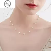 JiMi满天星珍珠项链女s925银银轻奢小众高级感长款网红精致时尚锁骨链