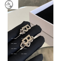 JiMi2022新款 辣妹银色金属 B字母链条U型耳环欧美小众高级耳饰